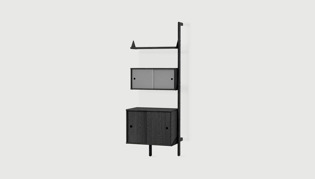 Black Uprights/ Black Brackets/ Black Shelves