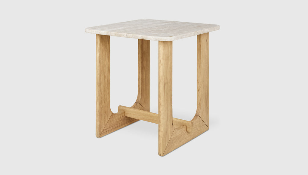 Travertine/ White Oak